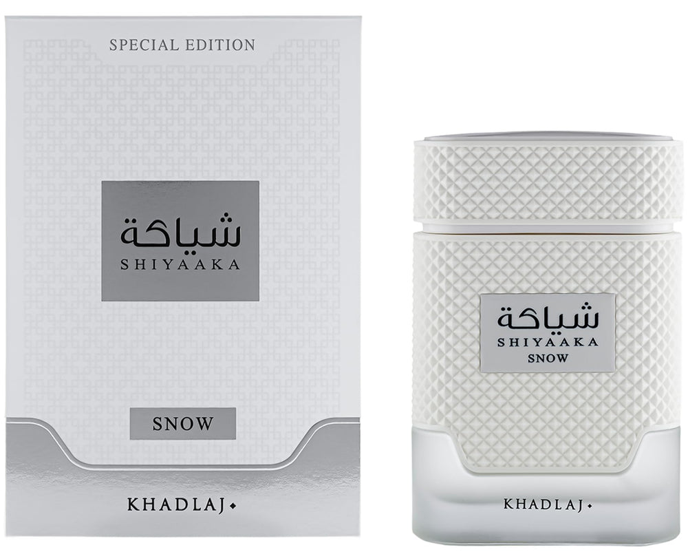 KHADLAJ PERFUMES Shiyaaka Snow: corazón neroli y pimienta rosa para una sensación sofisticada