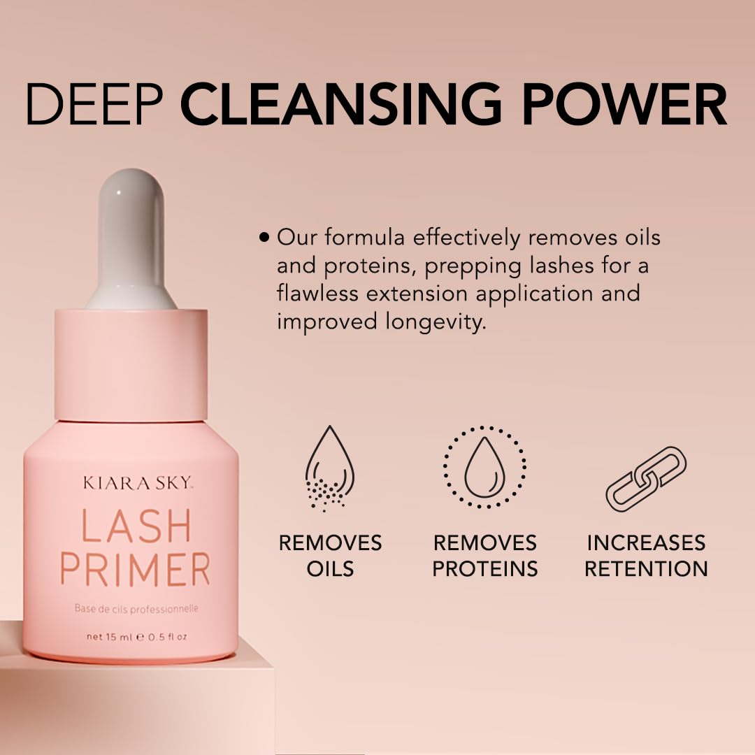 Kiara Sky Primer de Pestañas con Vitamina E cuida pestañas naturales.