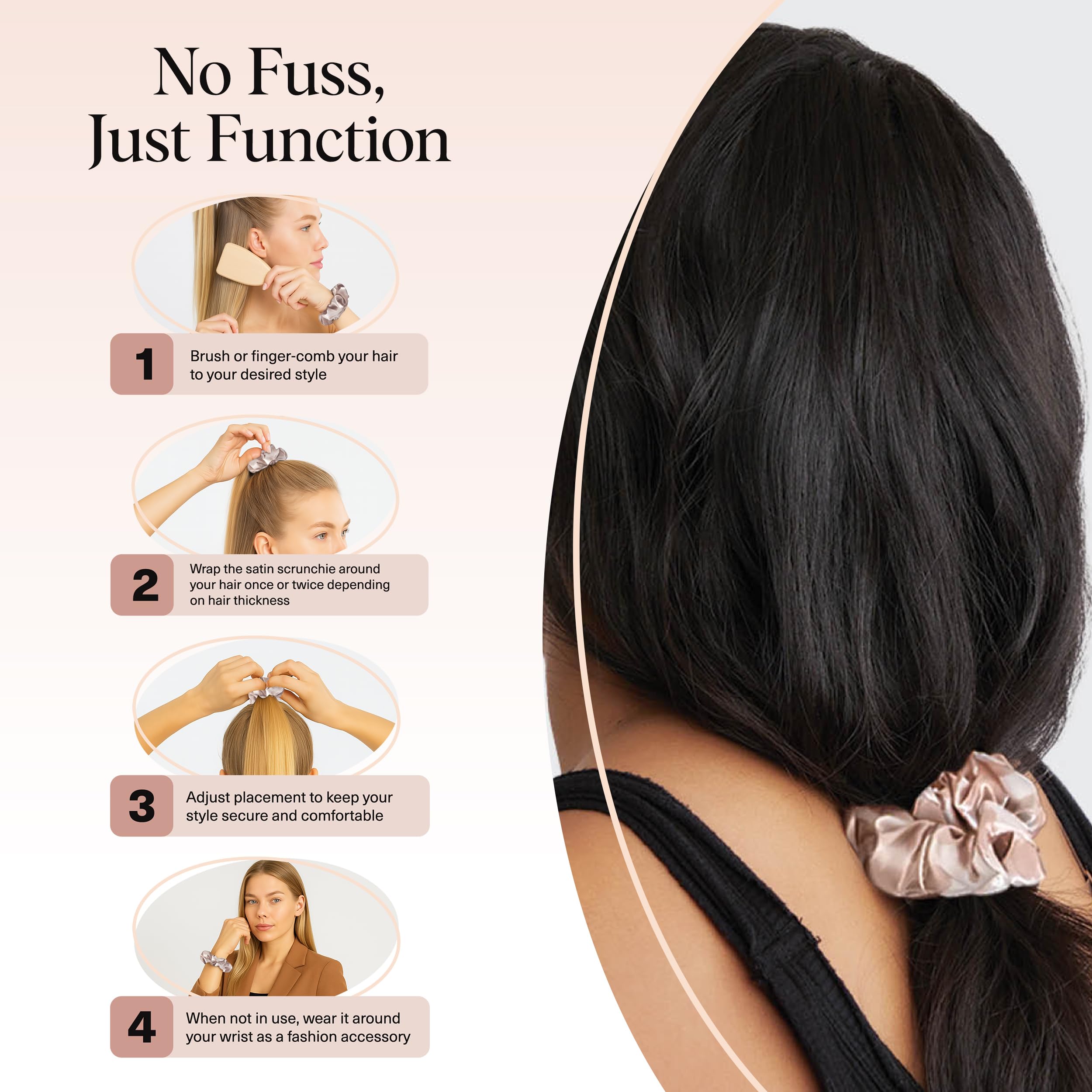 Kitsch Leopardo Satén Cierre Suave: sujeción confortable sin dañar el cabello.