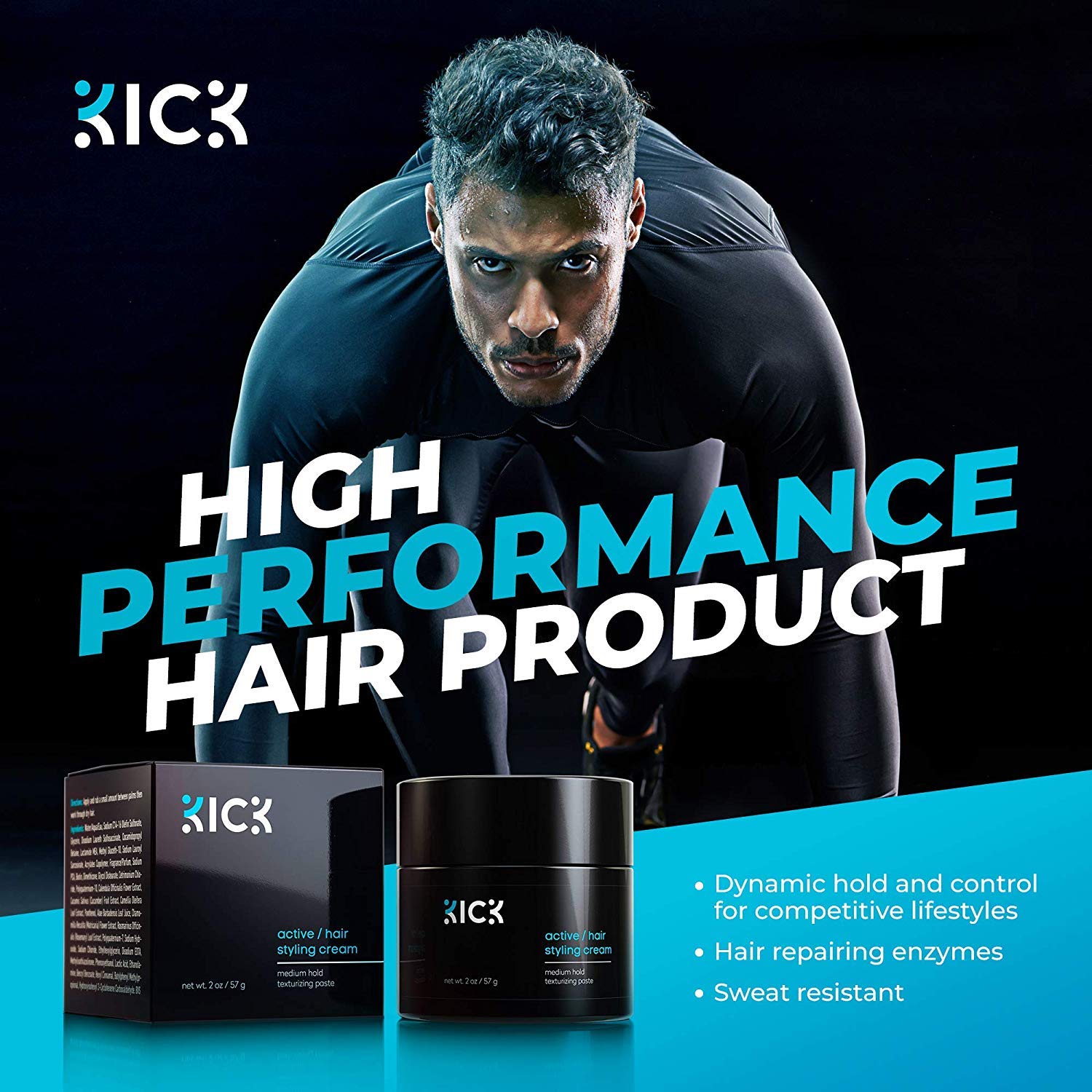 Kick crema aporta protección y nutrición con argán y coco.
