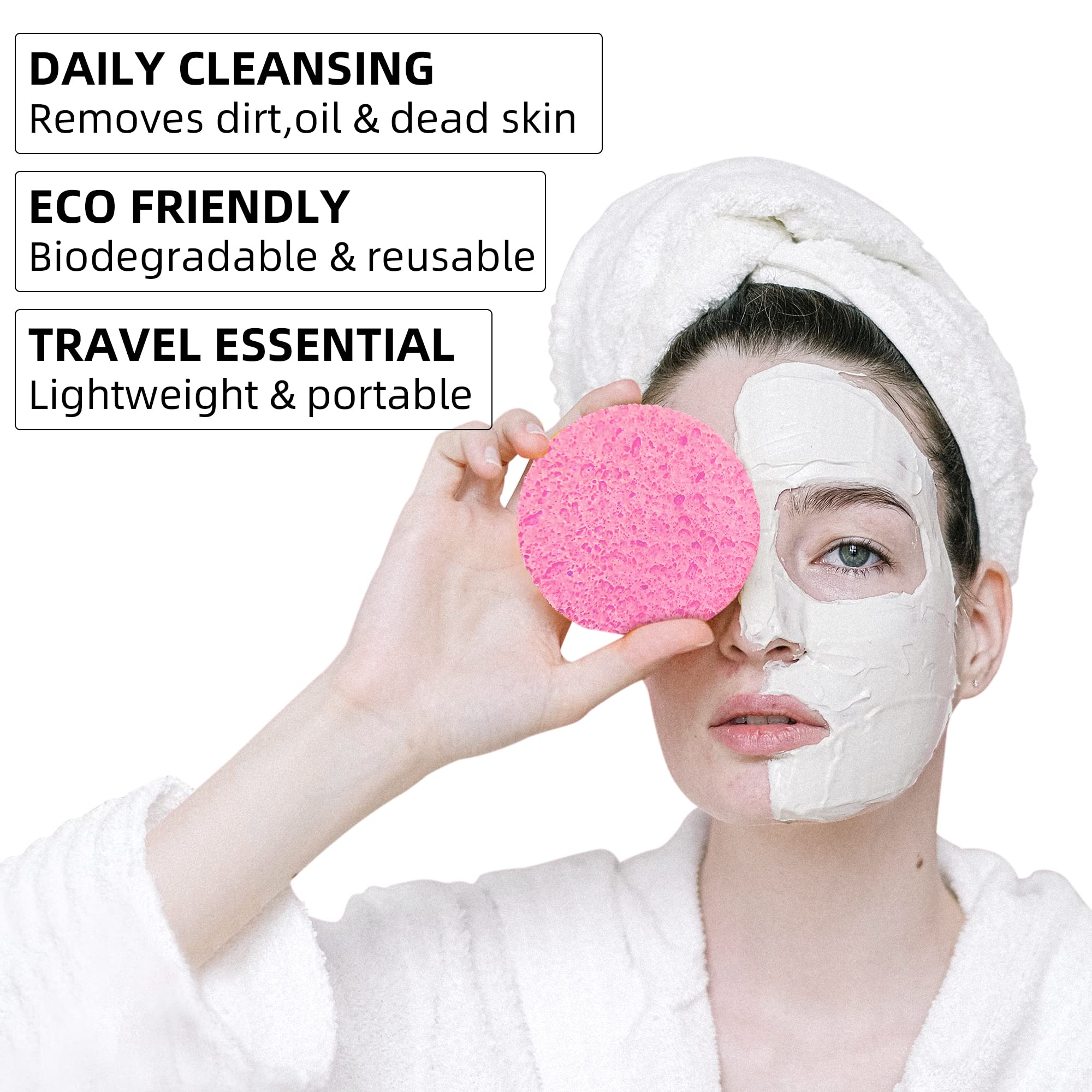 Textura natural de esponja de celulosa Kickleen, exfoliación suave