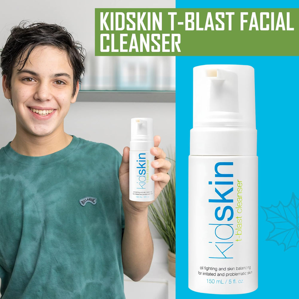 Kidskin T-Blast con aceite de árbol de té ayuda a calmar irritaciones y controlar grasa.