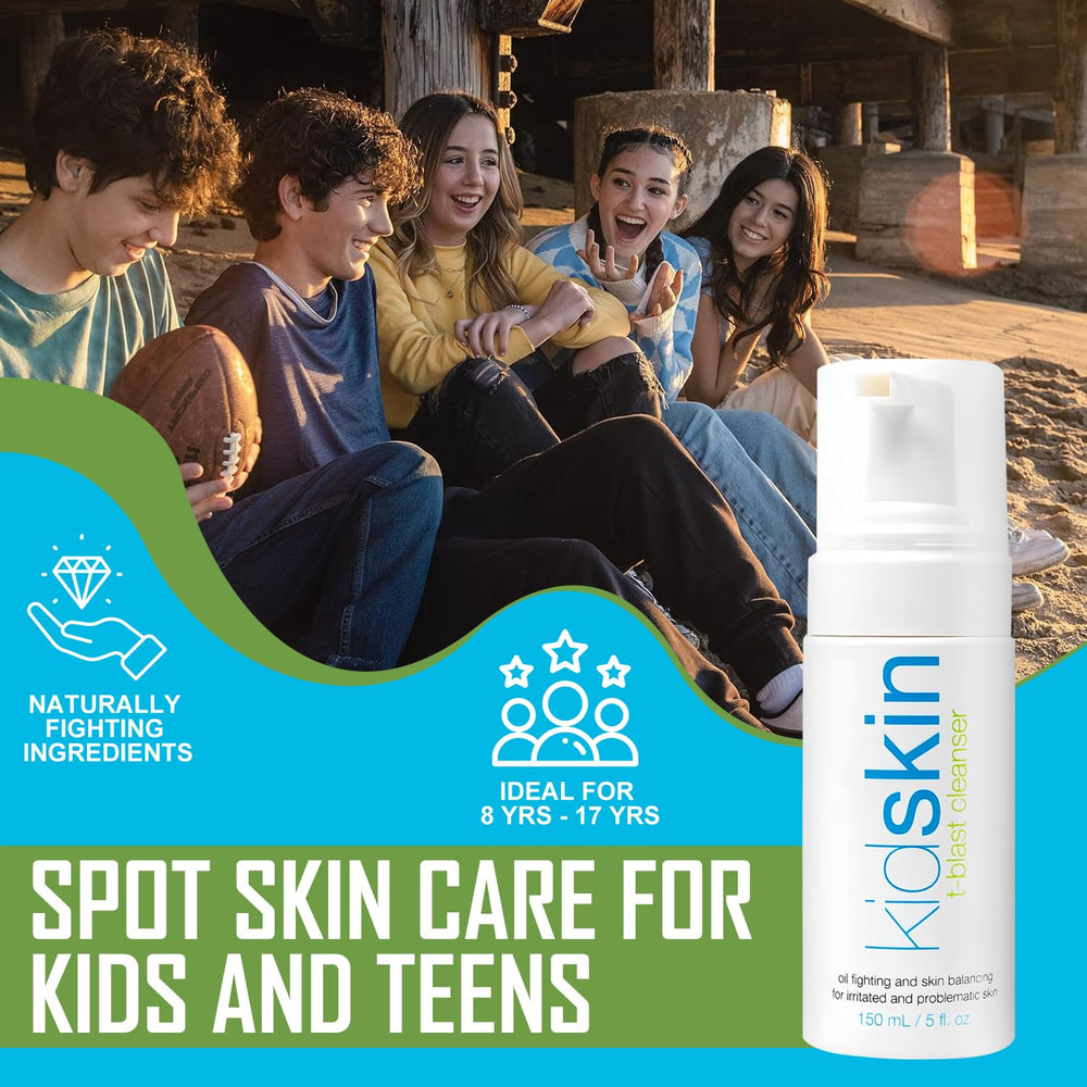 Envase de 150 ml de Kidskin T-Blast para uso diario.
