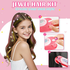 Kidzkube kit accesorios para el cabello con 24 piedras brillantes