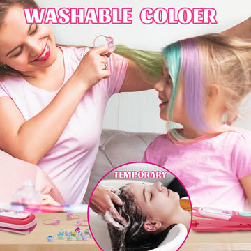 Kidzkube tiza para pelo temporal de seis colores, aplicación fácil