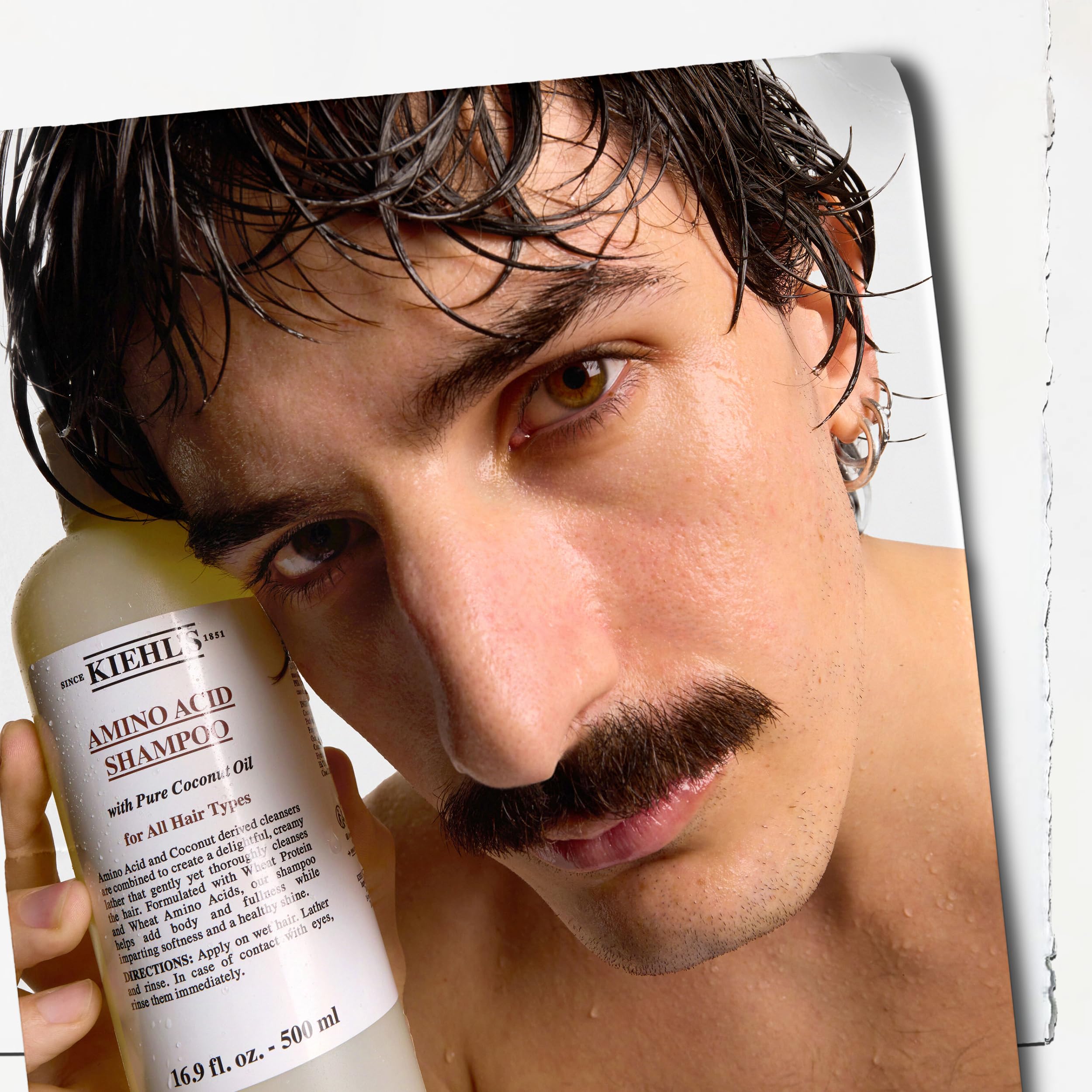 Cabello con cuerpo y aspecto saludable tras usar Kiehl's Amino Acid Shampoo