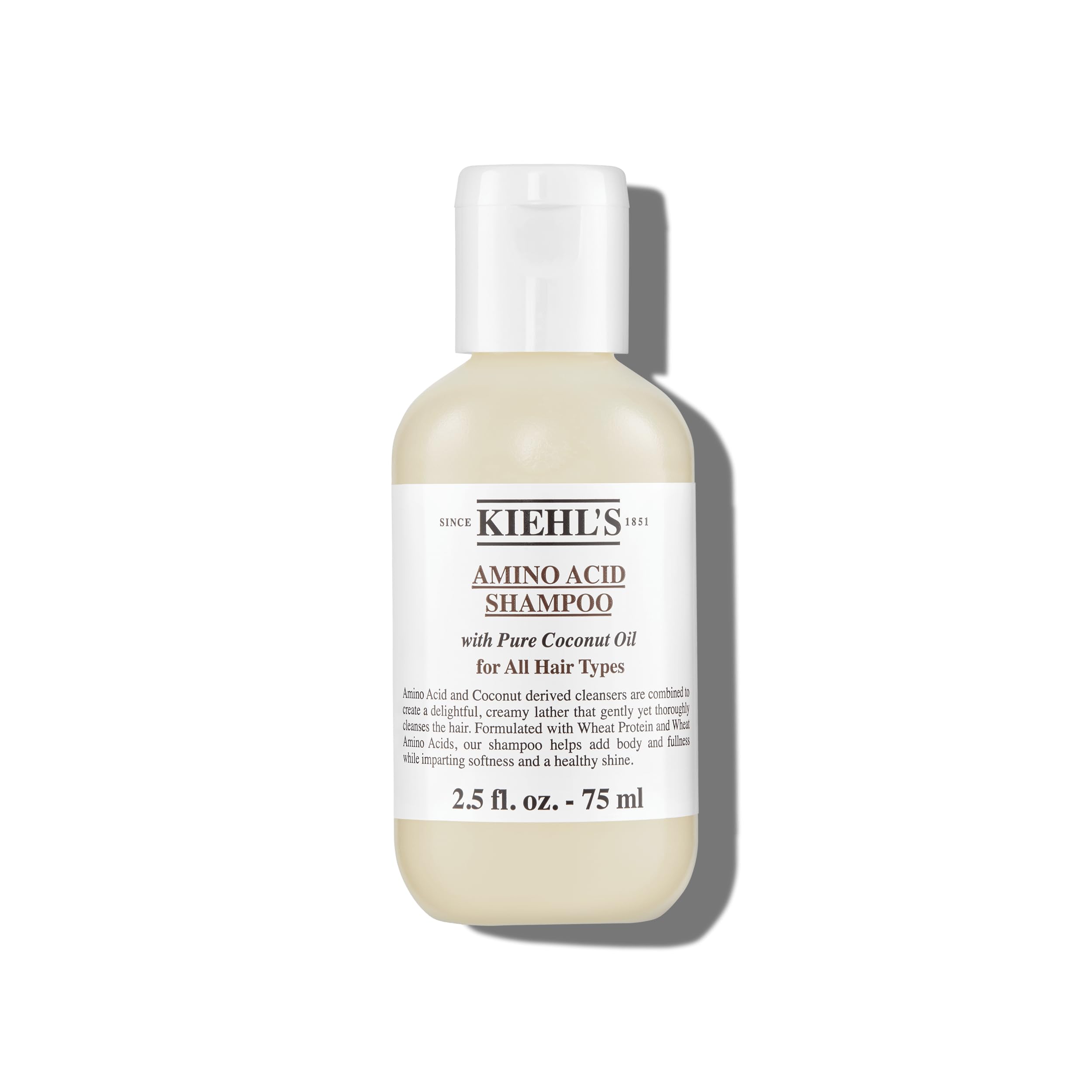 Kiehl's champú de aminoácidos: bote visible, limpieza suave para cabello