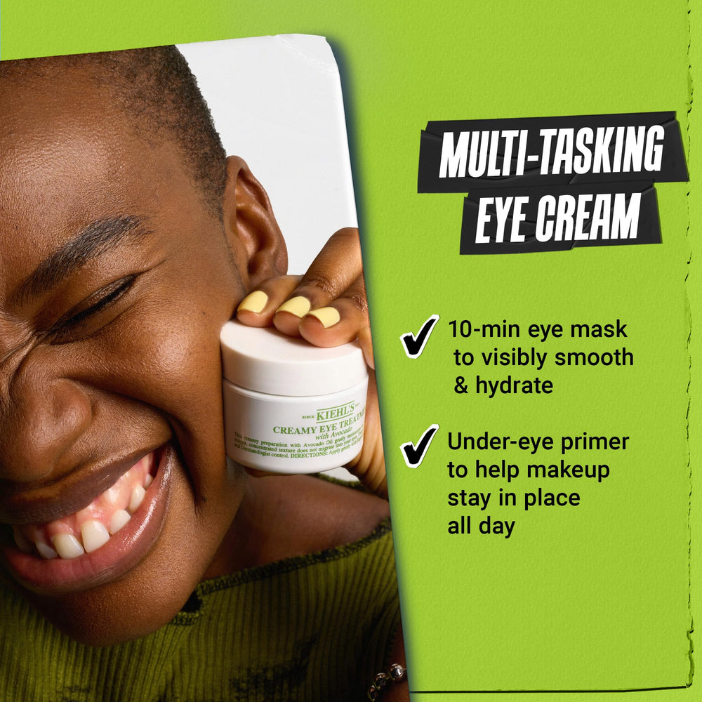 Kiehl's Avocado Eye Treatment proporciona hidratacion-intensa para ojos cansados tras largas jornadas.