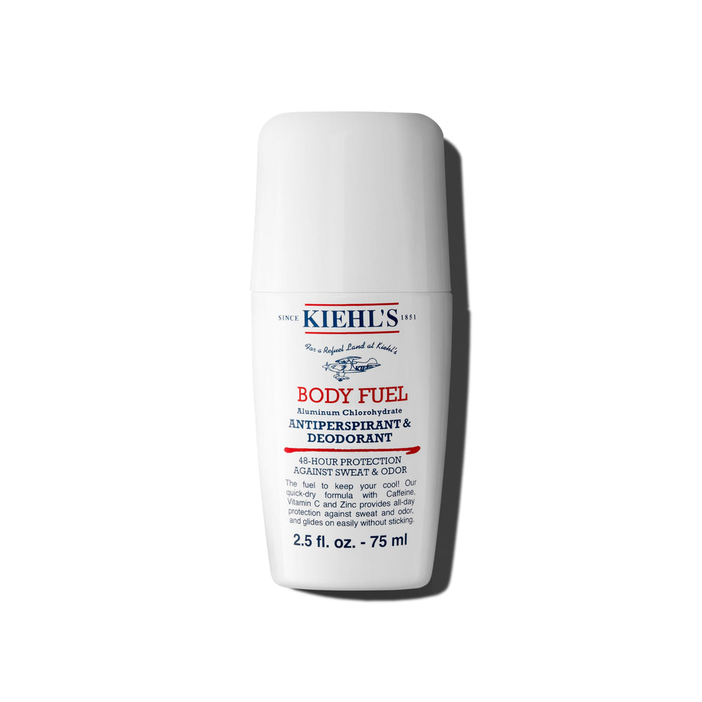Kiehl's Body Fuel desodorante roll-on, protección 48 horas para axilas secas.