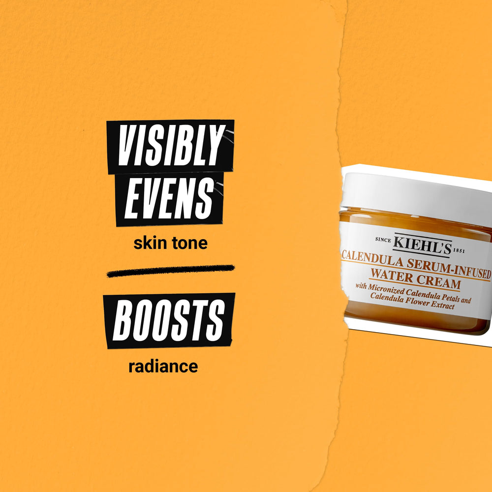 Peau hydratée et éclat visible après utilisation du Kiehl's Calendula Serum Infusé.