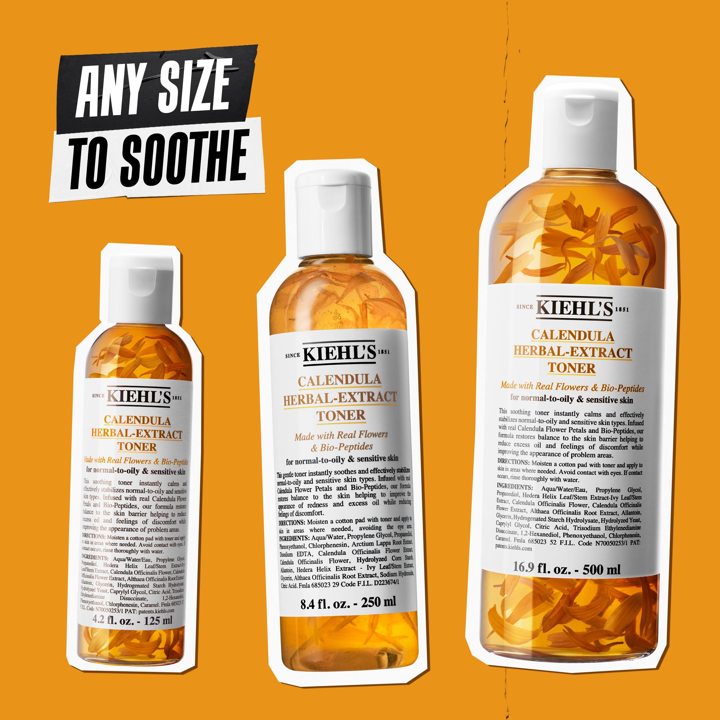 Envase cómodo de viaje para el tónico Calendula de Kiehl's.