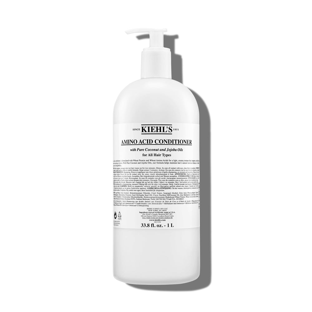 Kiehl's Condicionador aminoácidos con bomba, suave y manejable.