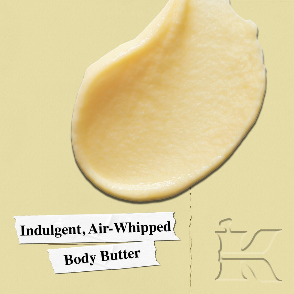 Kiehl's Crema de Cuerpo Batida, textura cremosa para piel suave al instante.