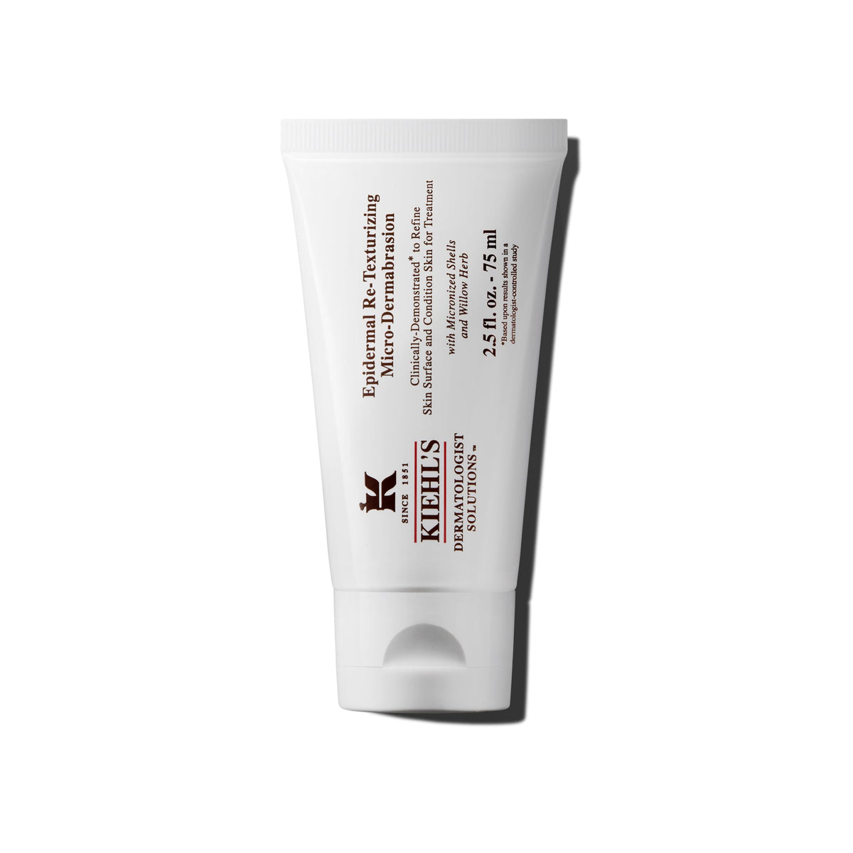 Kiehl's exfoliante epidermal, aplicación en la mano, suaviza la textura de la piel