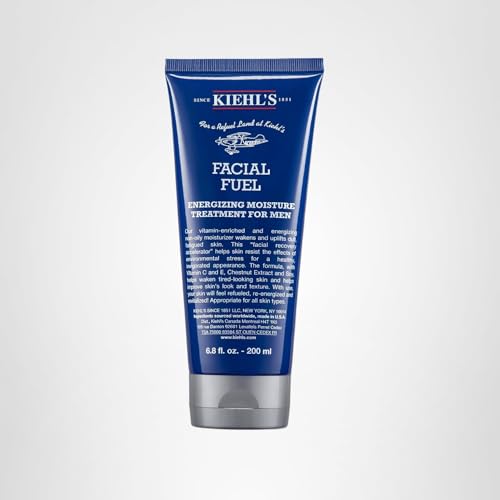 Kiehl's Facial Fuel suave para después del afeitado, deja sensación fresca y limpia.