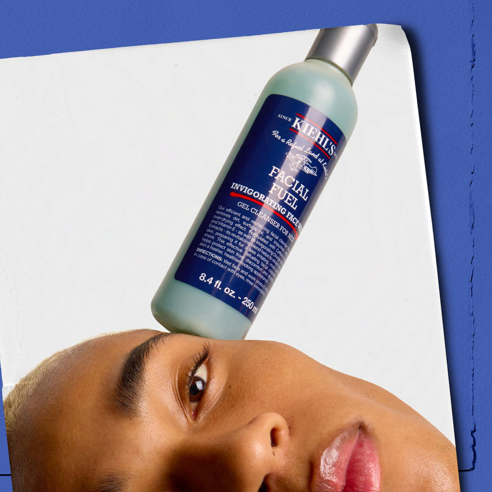 Kiehl's Facial Fuel, mentol refrescante, sensación fría que despierta la piel.