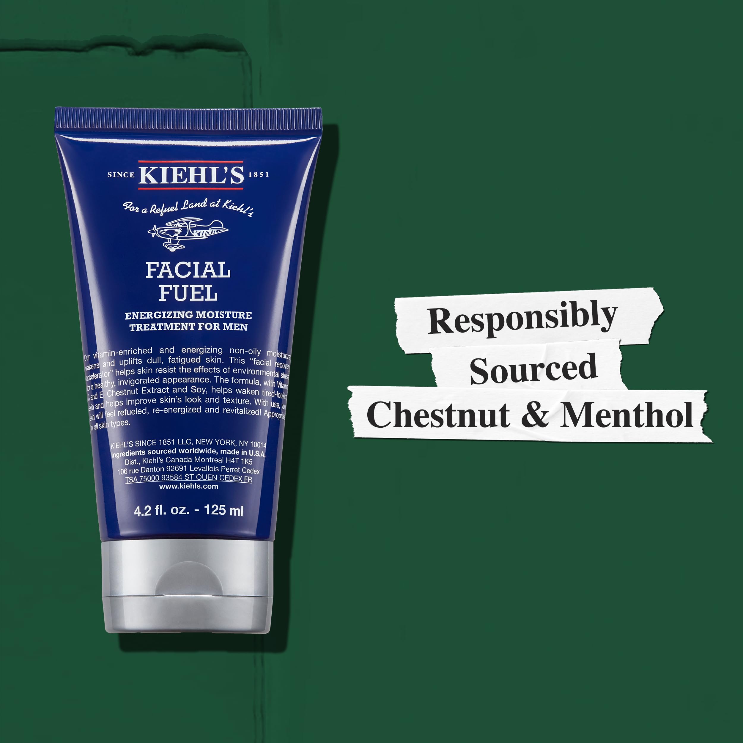 Kiehl's Facial Fuel: uso tras afeitado para sensación fresca