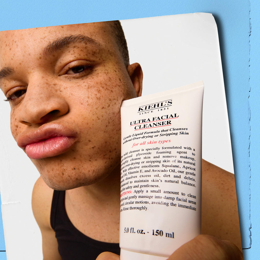 Kiehl's Nettoyant Visage Ultra Facial — ingrédients Squalane et Glycérine hydratants.