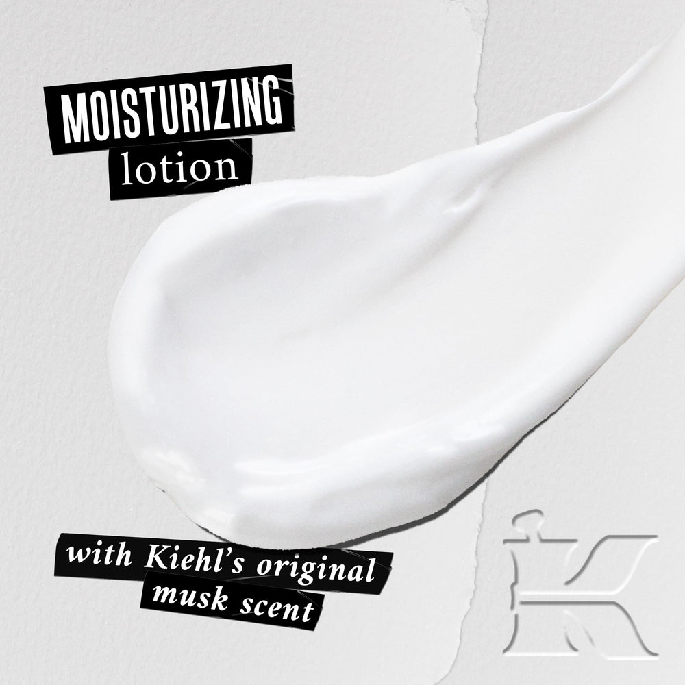 Kiehl's Original Musk Lotion – application sur peau humide pour absorption rapide