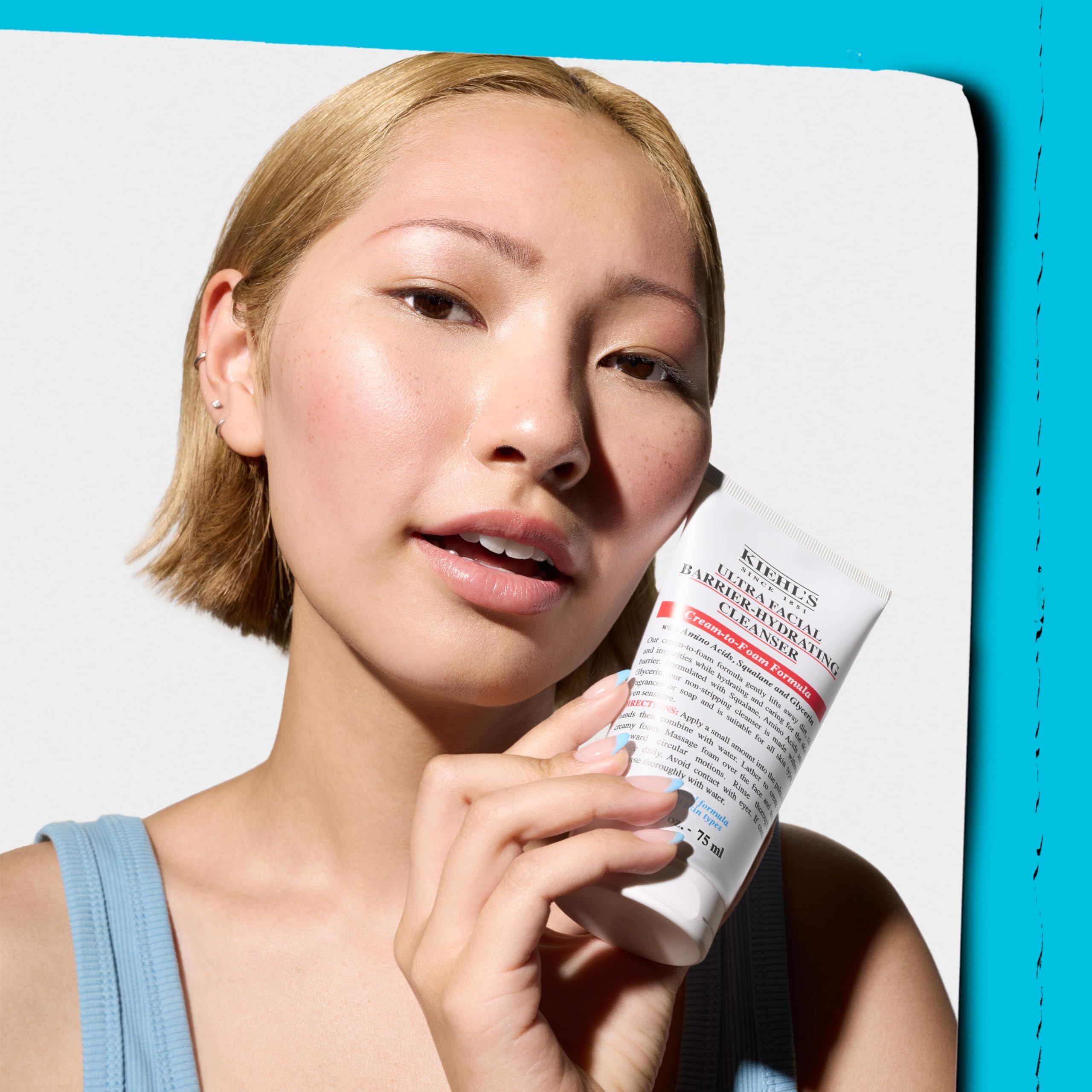 Kiehl's Ultra Facial Barrière Nettoyant, usage quotidien pour une routine hydratante.