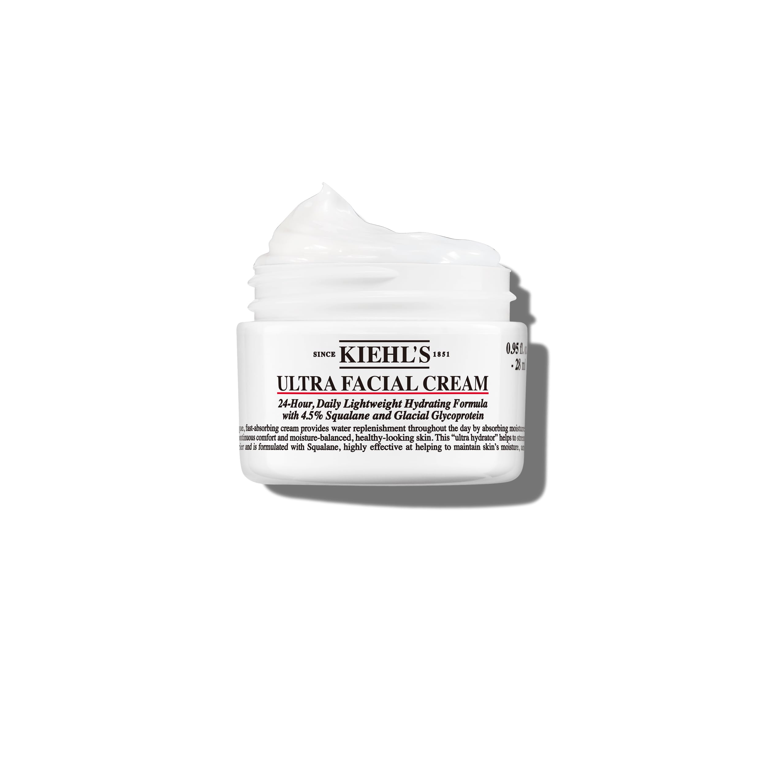 Kiehl's Ultra Facial Cream textura suave para hidratación diaria.