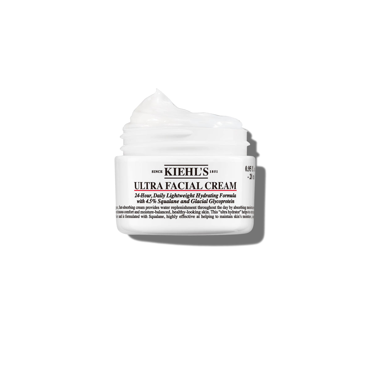 Kiehl's Ultra Facial Cream textura suave para hidratación diaria.