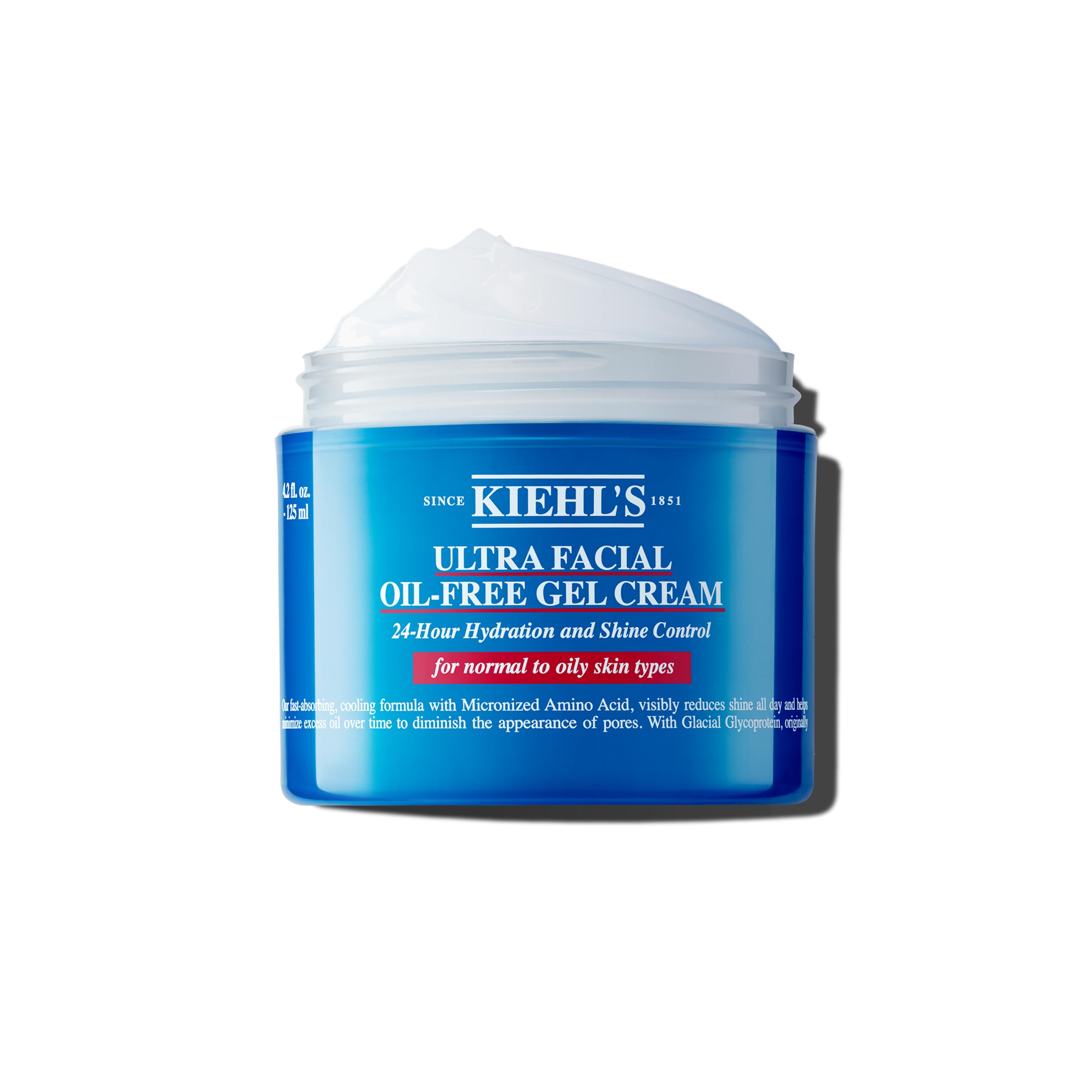 Kiehl's Gel Hydratant Sans Huile Visage — bouteille visible, fraîcheur durable toute la journée.
