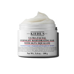 Kiehl's Ultra Facial mascarilla nocturna, bote, hidrata y suaviza la piel durante la noche.