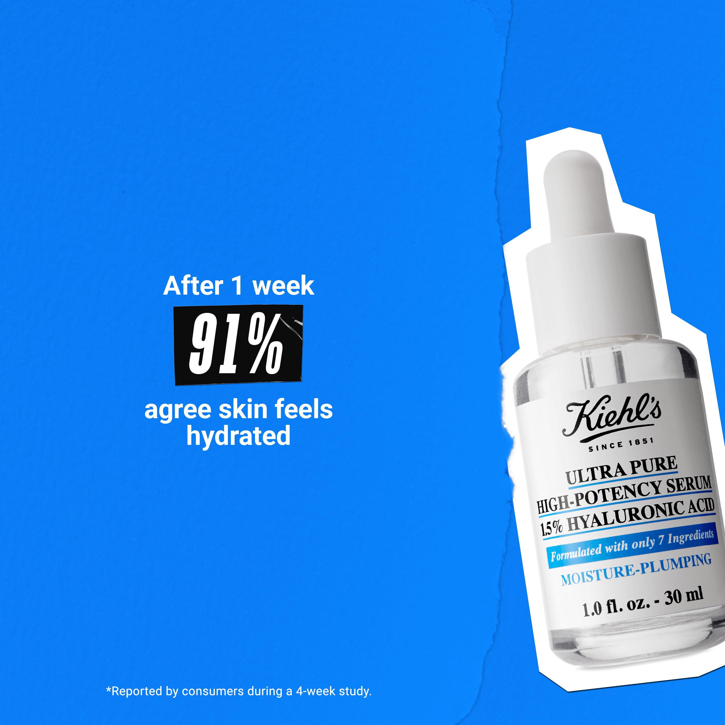 Kiehl's hialurónico apto para usar debajo de la crema de ojos.