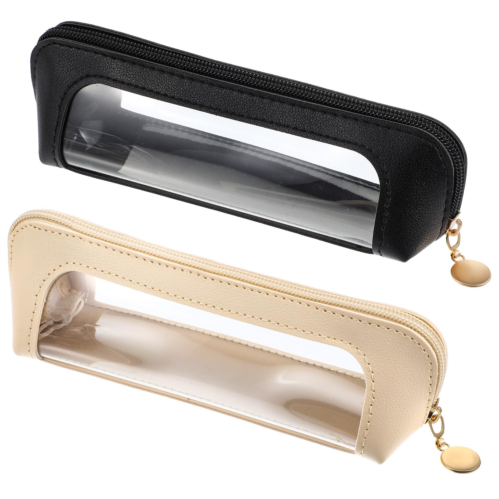Kifmurase bolsa transparente para maquillaje con doble ventana para ver tus brochas de inmediato