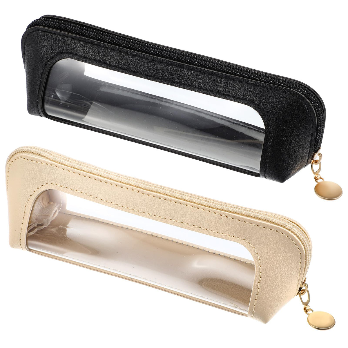 Kifmurase bolsa transparente para maquillaje con doble ventana para ver tus brochas de inmediato