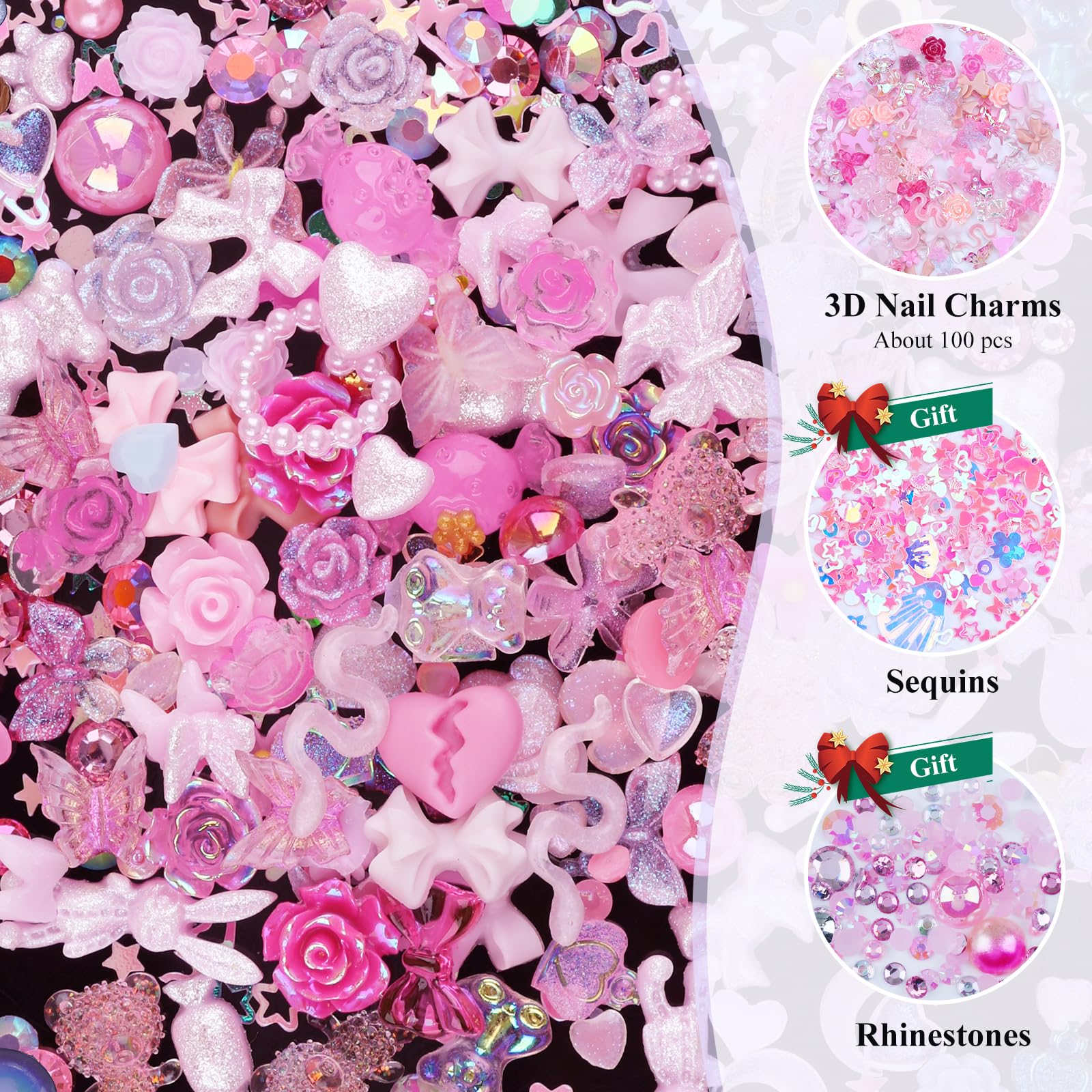 Kikonoke charms para uñas con mariposa, toque elegante