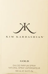 Kim Kardashian Gold caja dorada y frasco: empaque elegante para regalo.