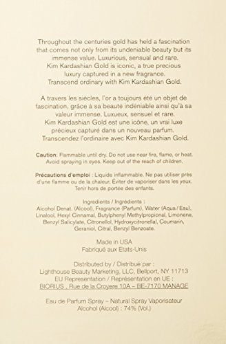 Kim Kardashian Gold notas de bergamota y florales para verano elegante.