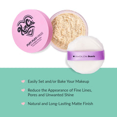 Kimchi Chic Velour Powder Puff close up highlighting soft matte finish