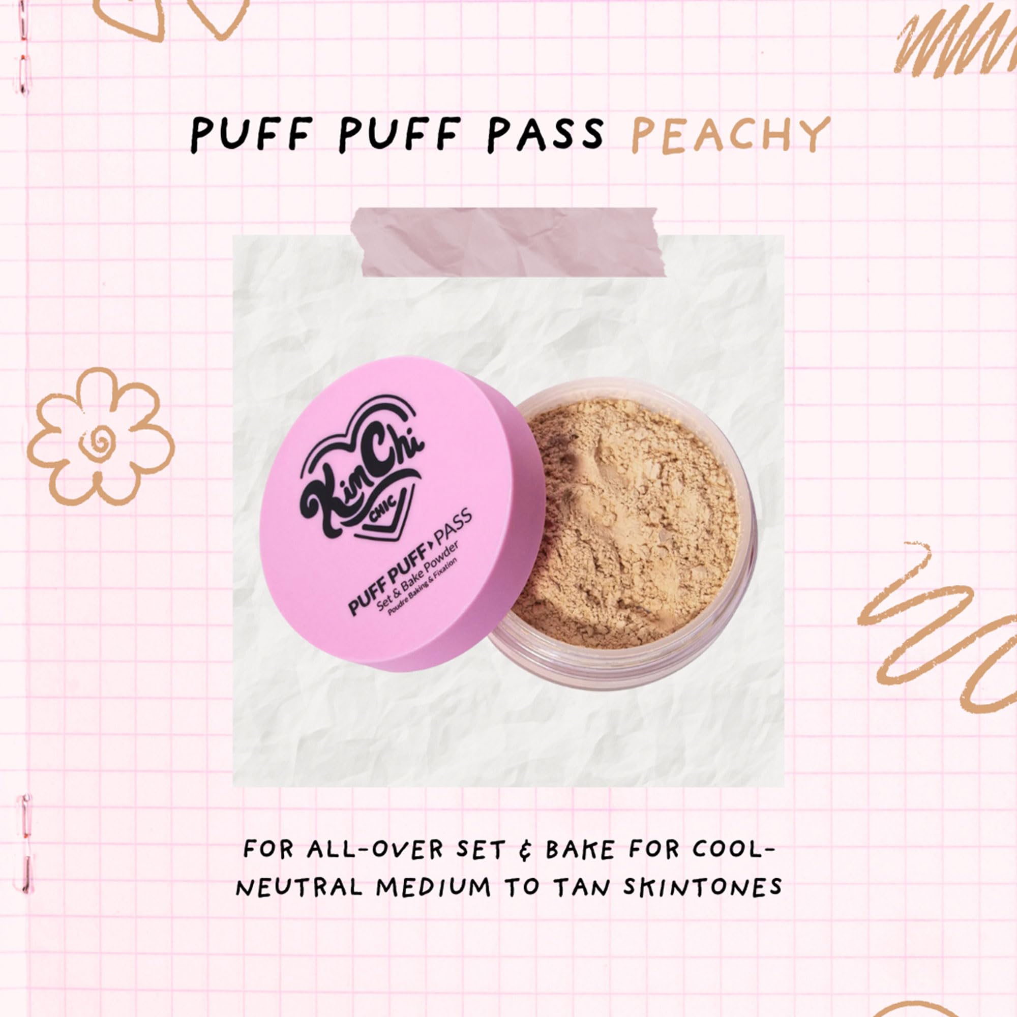 KimChiChic Set Bake formula with vitamin E and rice powder provides gentle shine control.