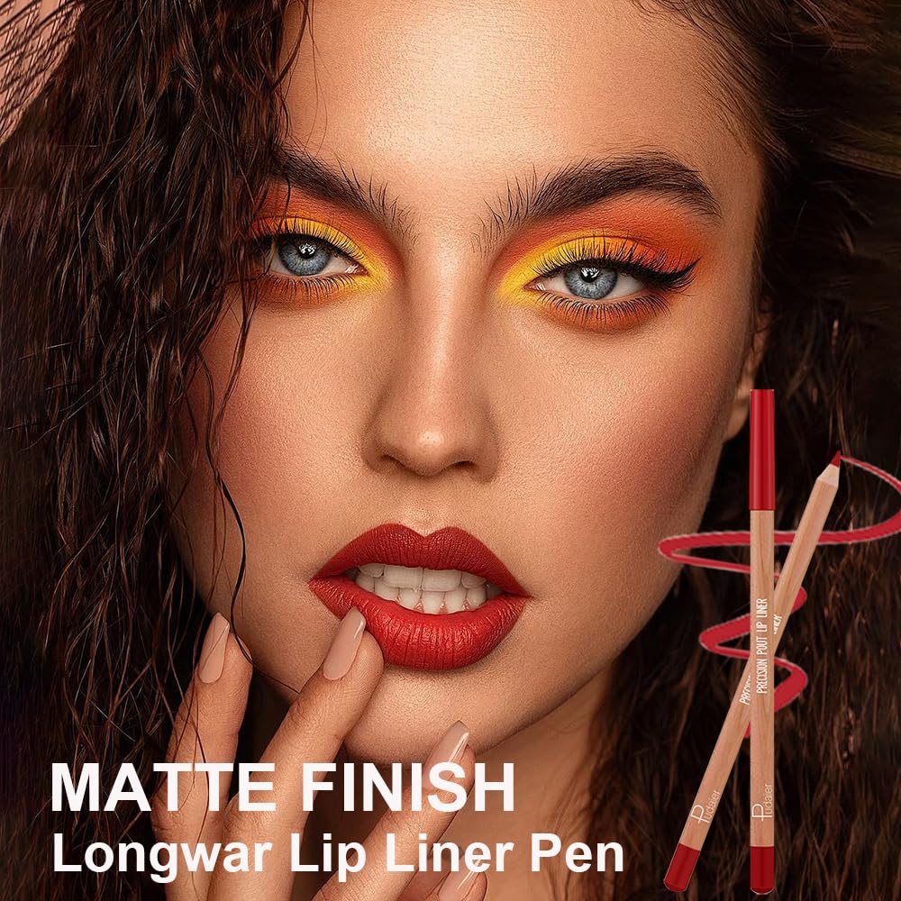 Kimieye Delineador labial tono marrón, efecto natural y contorno definido.