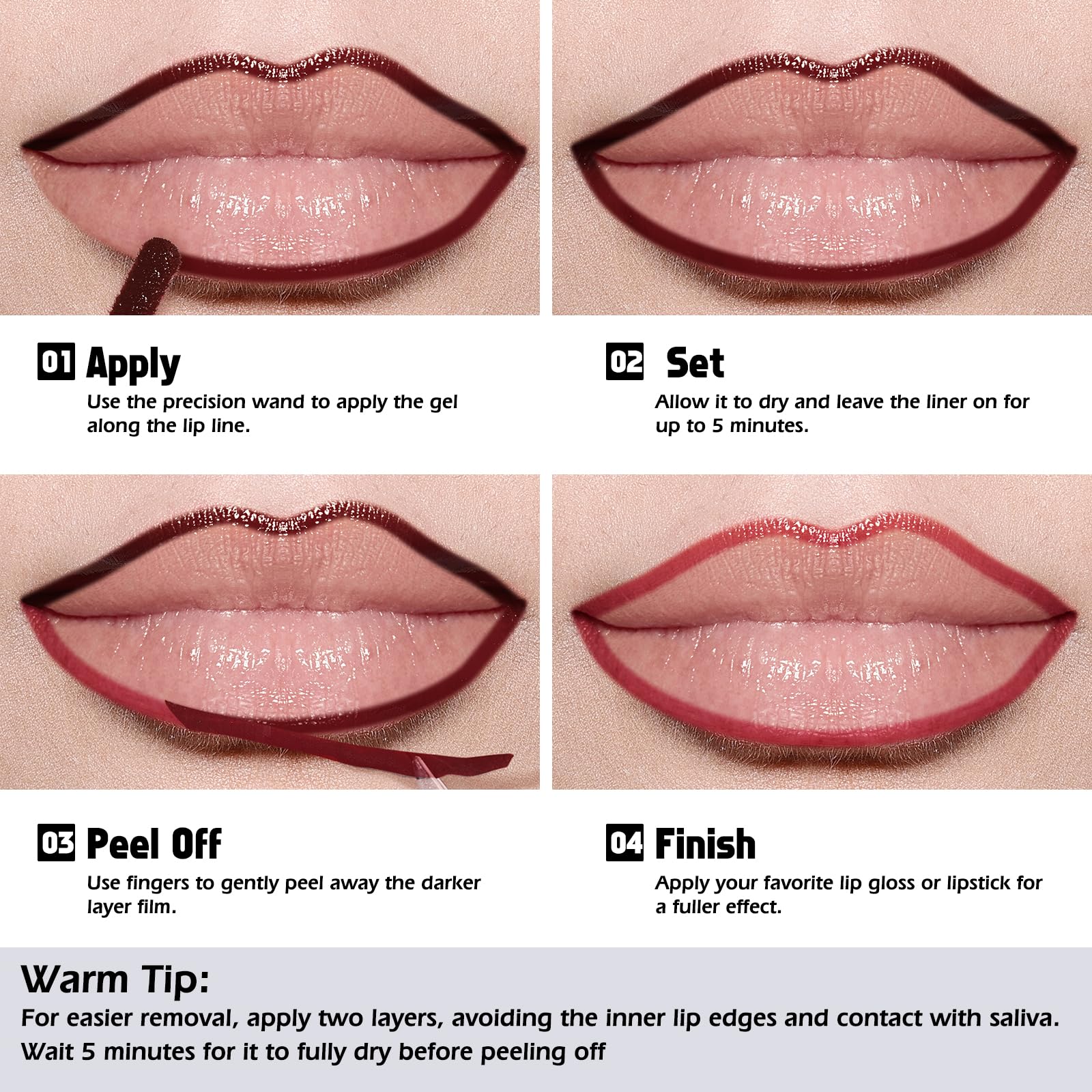 Delineador labial preciso de KIMUSE para un contorno definido.