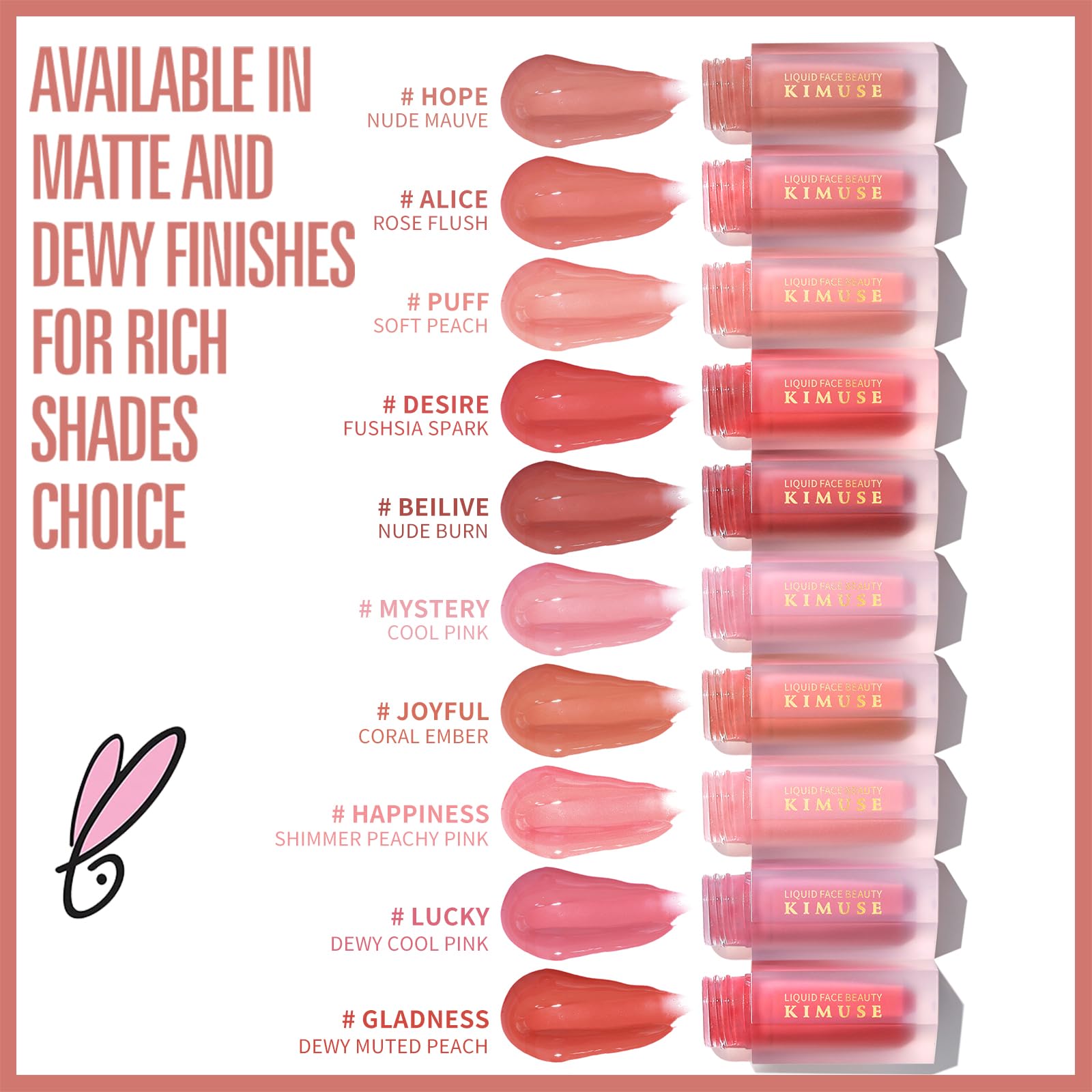 KIMUSE Liquid Blush, ingredientes veganos para belleza consciente