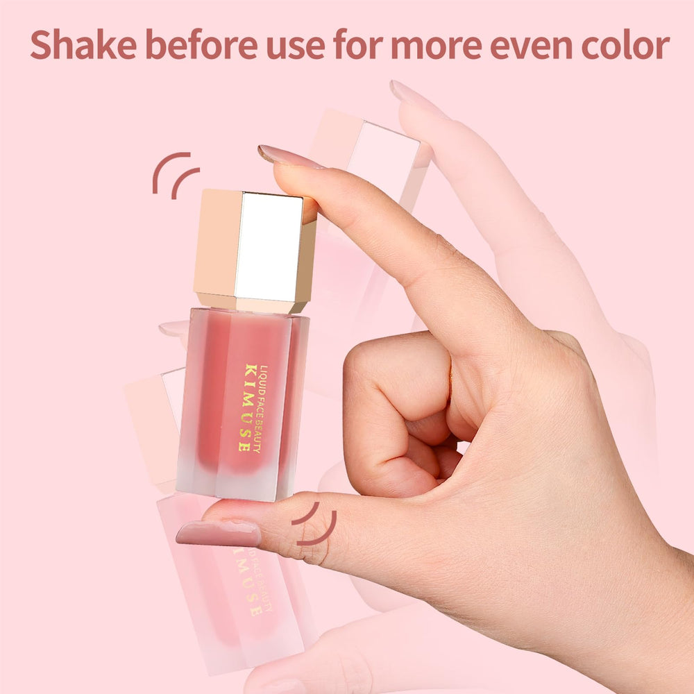 KIMUSE Liquid Blush, tono cálido que realza el look natural