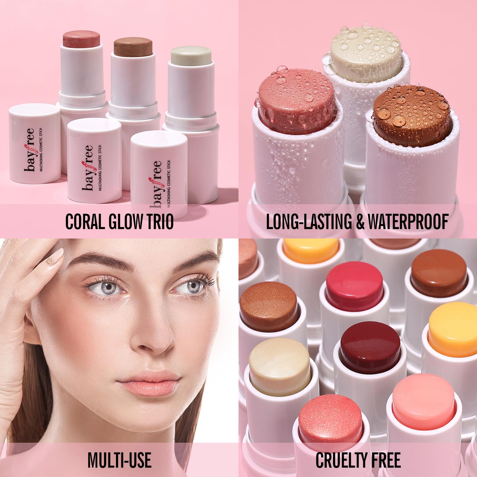 KIMUSE Multi Stick Trio labios: color cómodo y portable para retoques