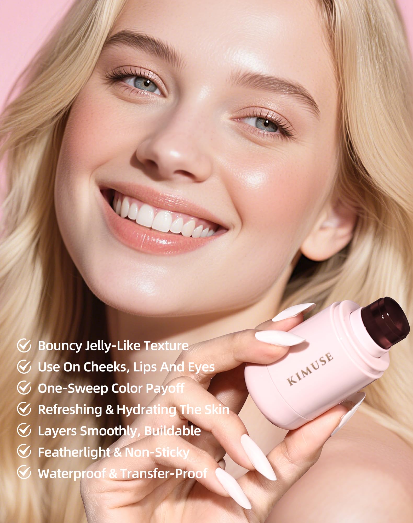Compacto portátil de KIMUSE, ideal para retoques sobre la marcha.