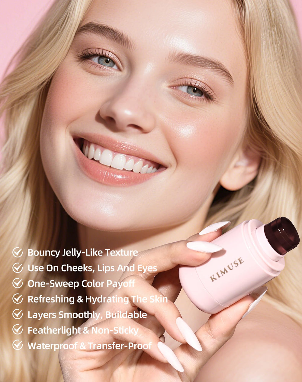 Compacto portátil de KIMUSE, ideal para retoques sobre la marcha.