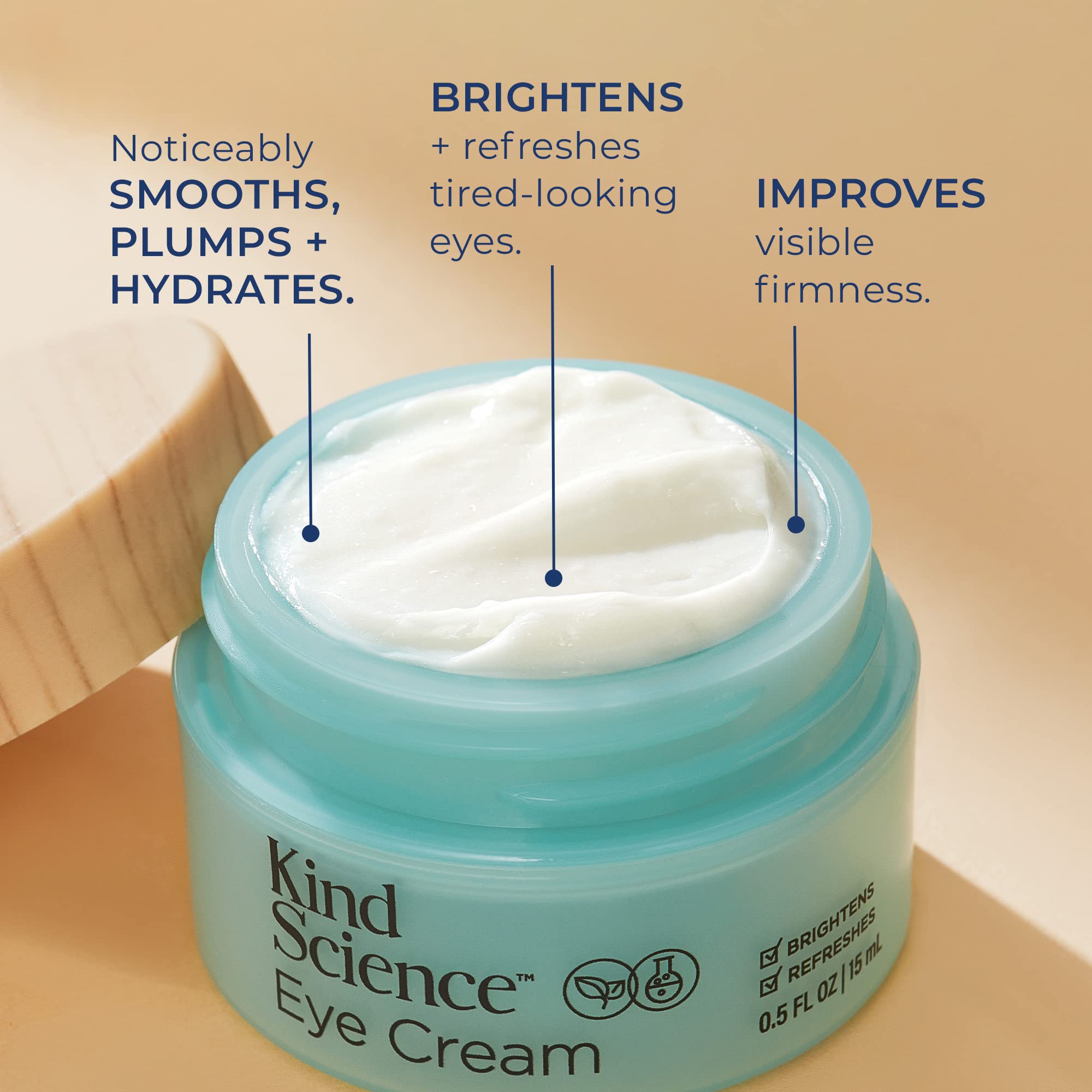 Aplicación suave mañana y noche en el contorno de ojos Kind Science