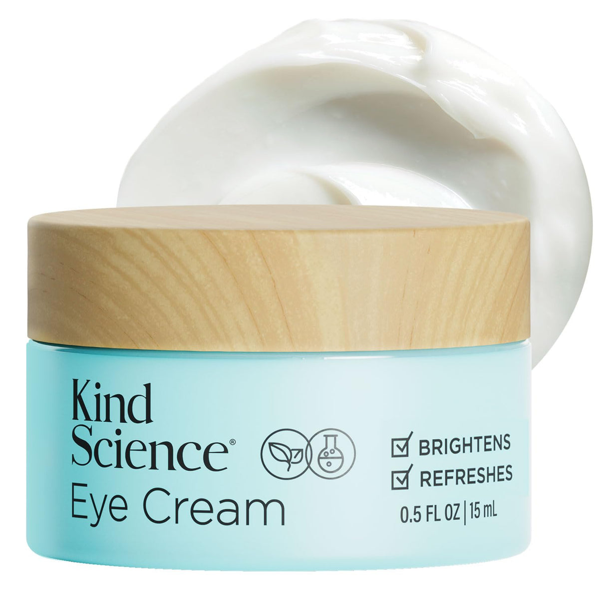 Crema de ojos Kind Science en envase compacto para uso diario