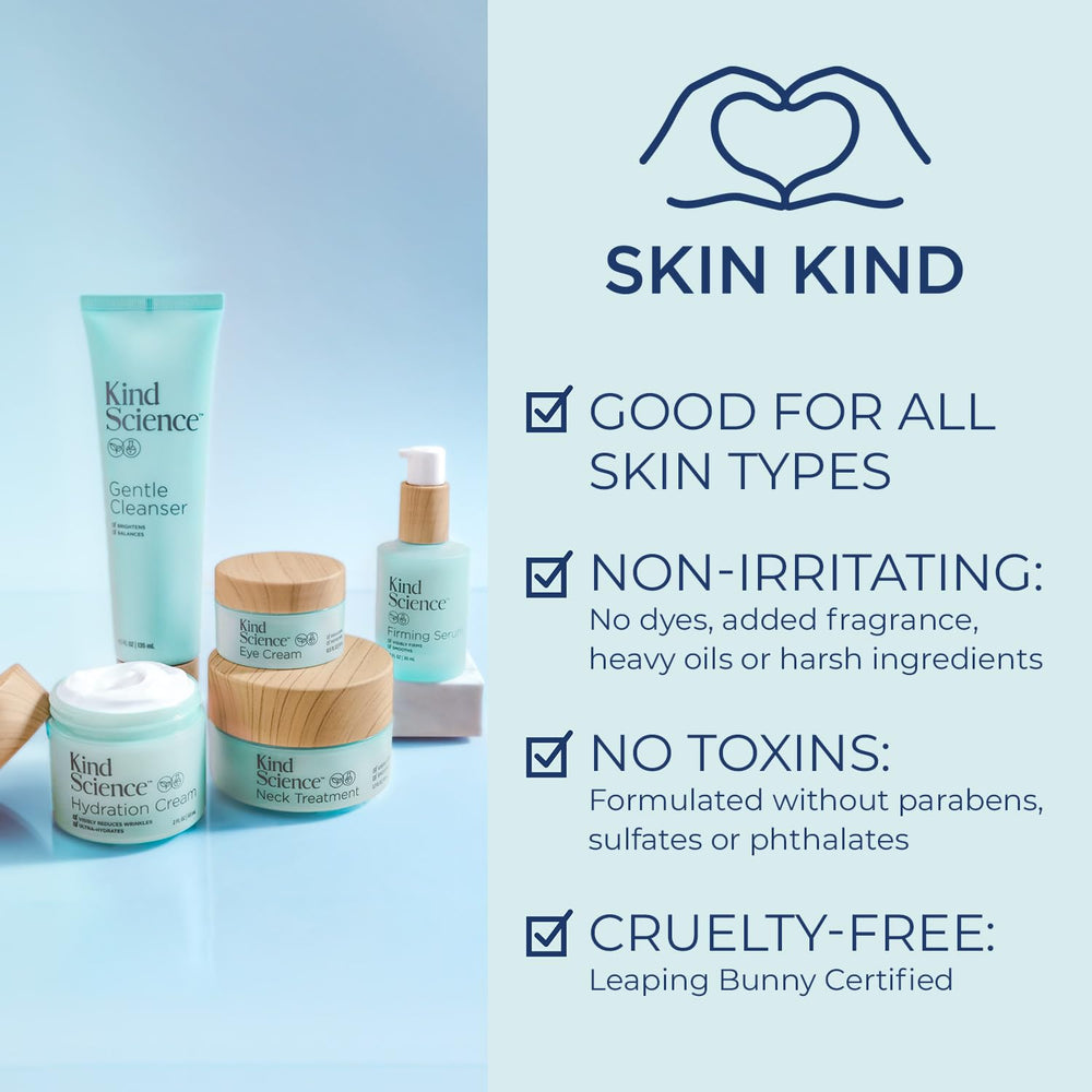Hidratación intensa del contorno con Kind Science para piel suave