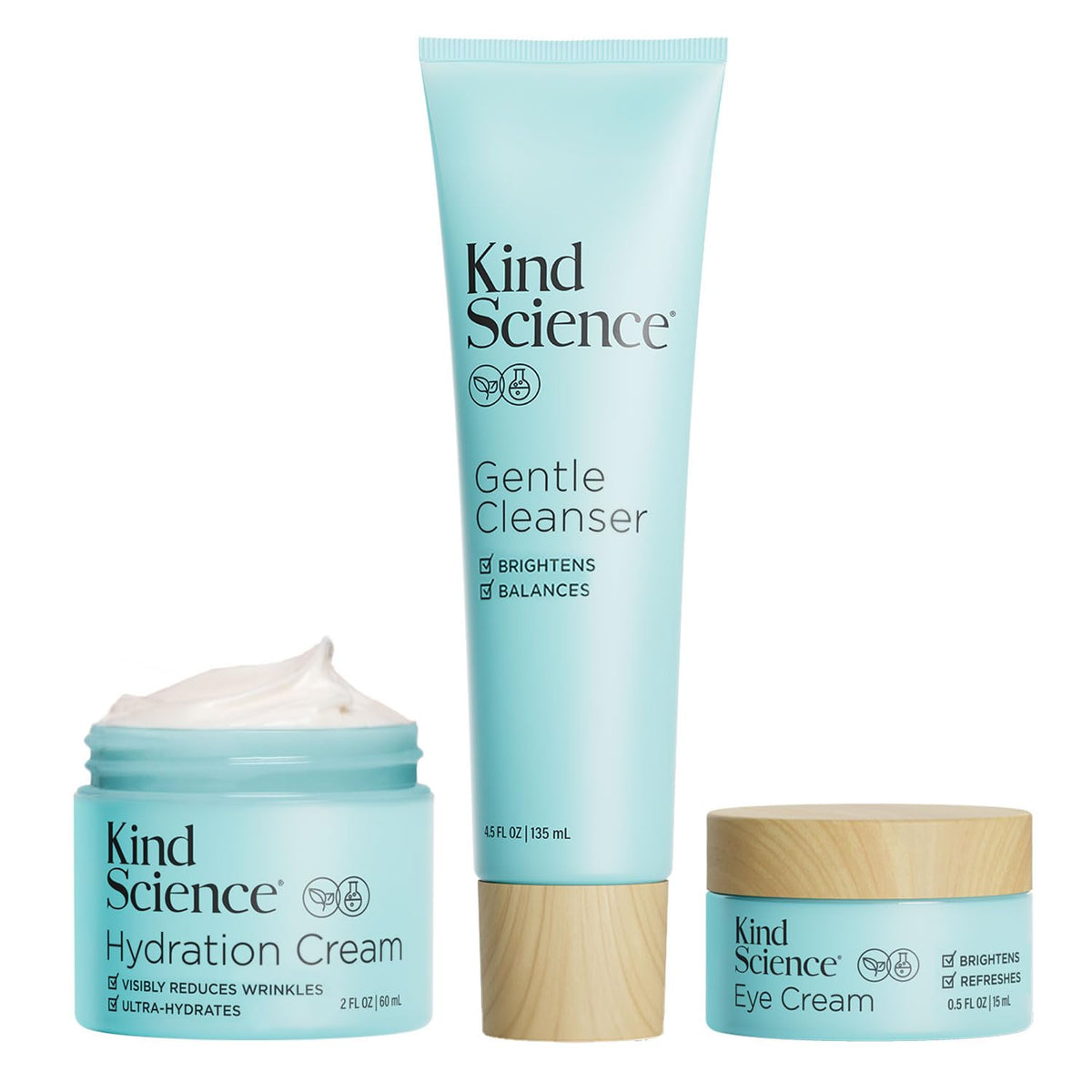 Kind Science Nettoyage doux en flacon, démaquillage en douceur et propreté équilibrée.
