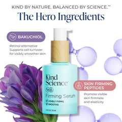 Kind Science Serum, aplicación rostro para tono uniforme y piel suave.