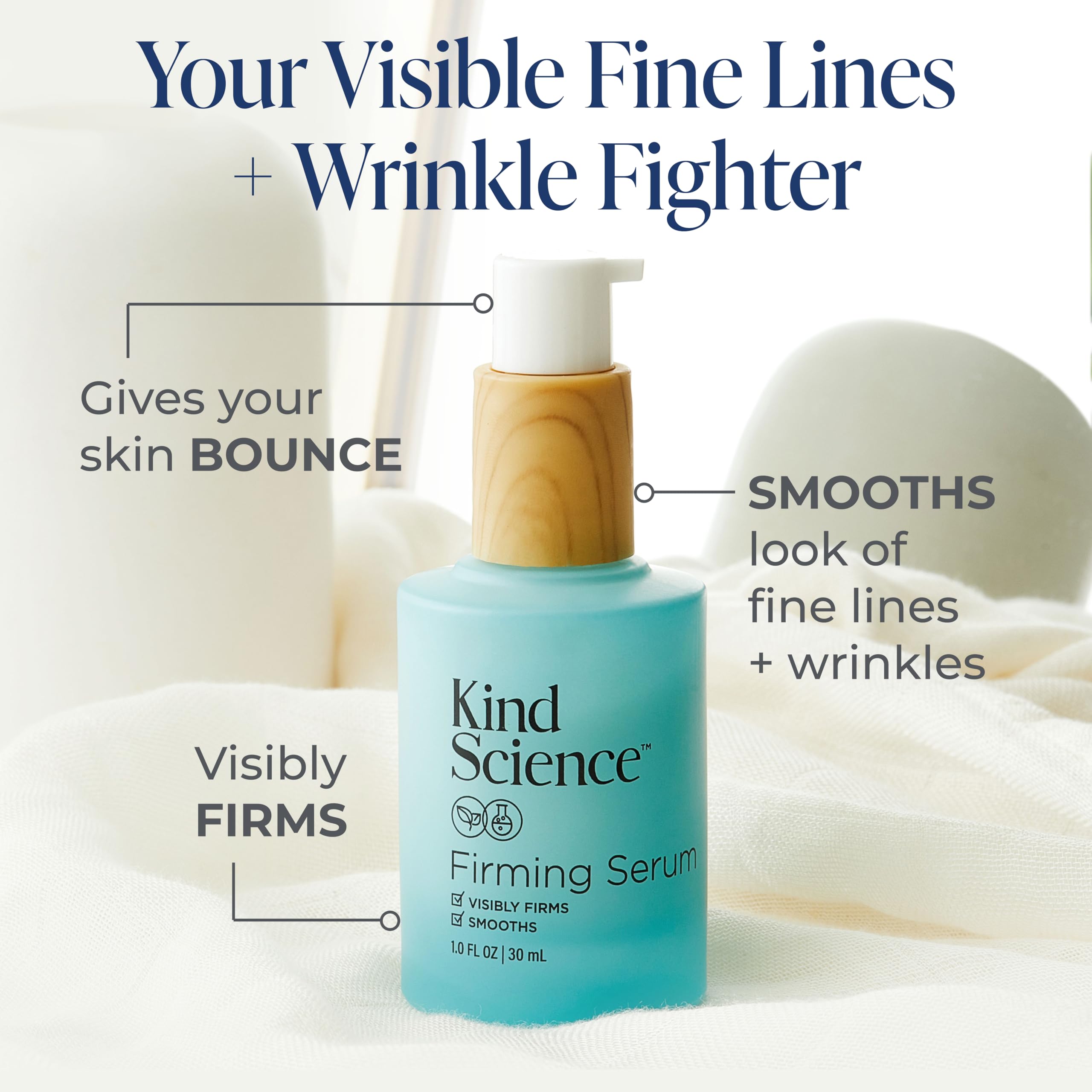Kind Science Serum, textura ligera, absorción rápida sin sensación grasa.