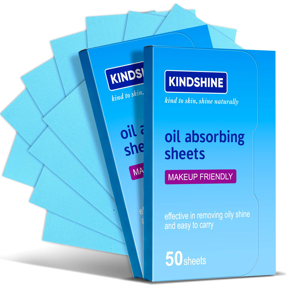 Kindshine hojas absorbentes de aceite para rostro, controlan brillos rápidamente.